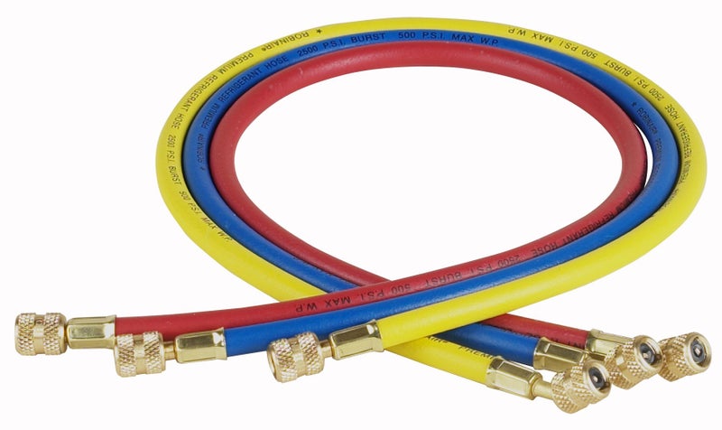 Robinair (30036) 1/4" Standard Hoses with Standard Fittings Set - 36", Set of 3,MultiColor